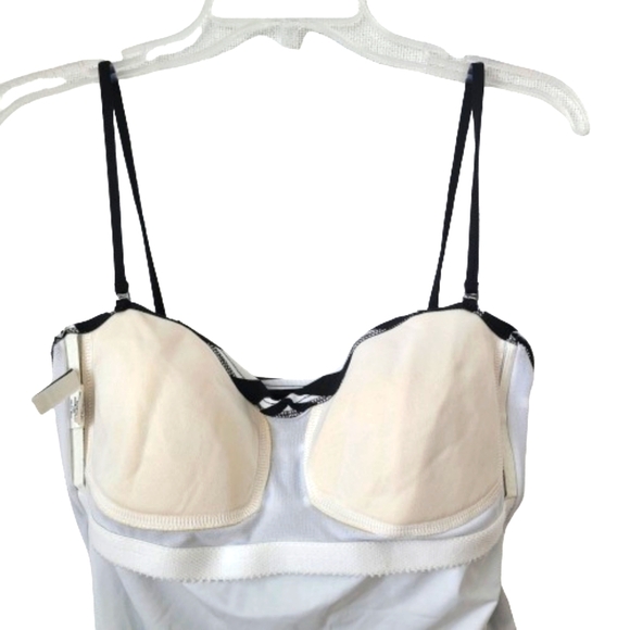 NWOT Kenneth Cole Black & White Stripe 1 Pc Swimsuit, Sz L - Picture 11 of 15